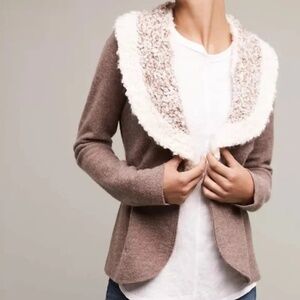 Anthropologie Rosie Neira Bourgogne Wool Blend Jacket, Size Large